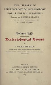 Ecclesiological essays