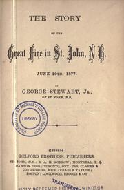 The story of the great fire in St. John, N.B., June 20th, 1877