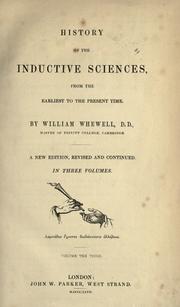 History of the inductive sciences