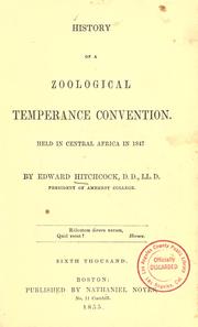 History of a zoological temperance convention