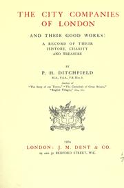 The city companies of London and their good works