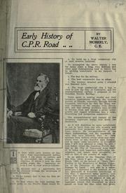 Early history of C.P.R. road