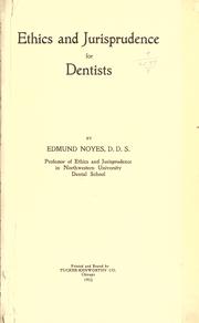 Ethics and jurisprudence for dentists