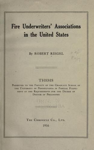 Fire underwriters' association in the United States