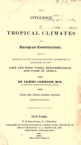 The influence of tropical climates on European constitutions