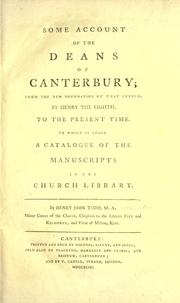 Some account of the deans of Canterbury
