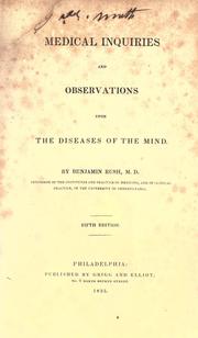 Medical inquiries and observations upon the diseases of the mind