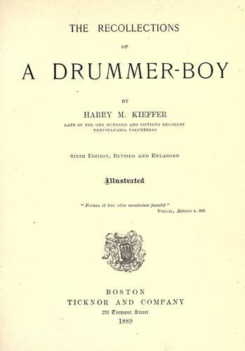The recollections of a drummer-boy