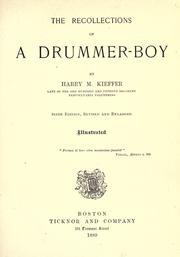 The recollections of a drummer-boy