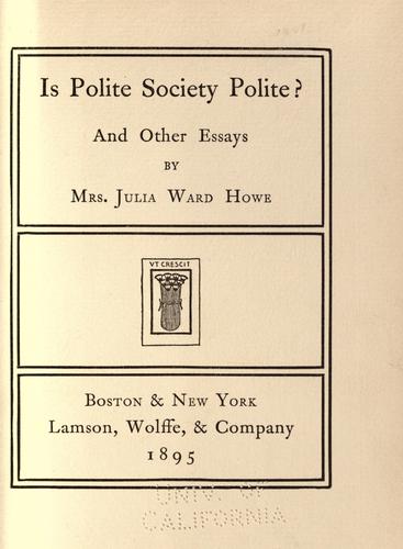 Is polite society polite?