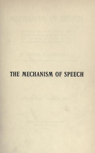 The mechanism of speech