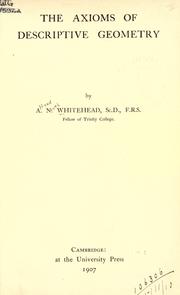 The axioms of descriptive geometry