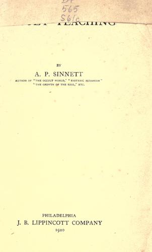 Collected fruits of occult teaching