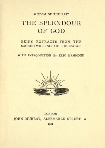 The splendour of God