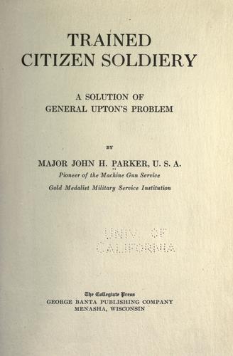 Trained citizen soldiery