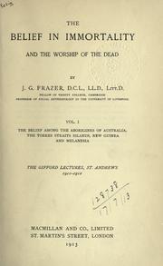 The belief in immortality and the worship of the dead