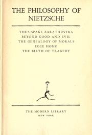 The philosophy of Nietzsche