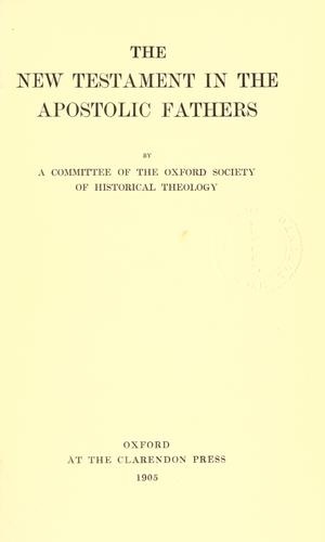 The New Testament in the Apostolic fathers