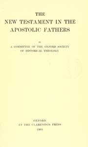 The New Testament in the Apostolic fathers