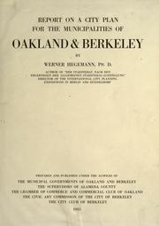 Report on a city plan for the municipalities of Oakland and Berkeley