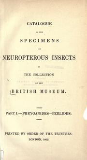 Catalogue of the specimens of neuropterous insects in the collection of the British museum ..