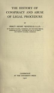 The history of conspiracy and abuse of legal procedure