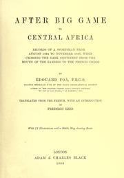 After Big Game in Central Africa