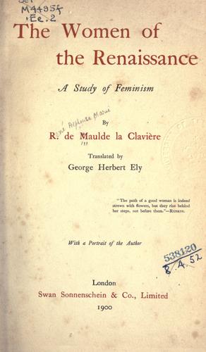 Les femmes de la renaissance.