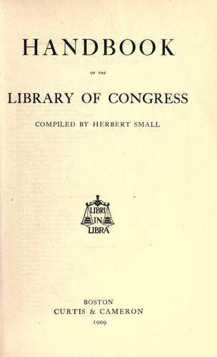 Handbook of the Library of Congress