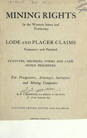 Mining rights in the western states and territories