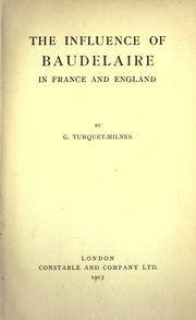 The influence of Baudelaire in France and England