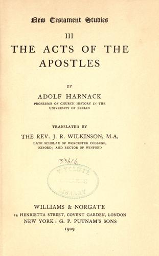 The Acts of the Apostles