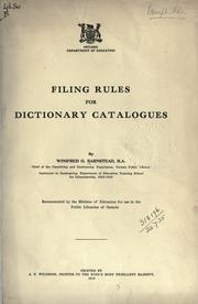 Filing rules for dictionary catalogues