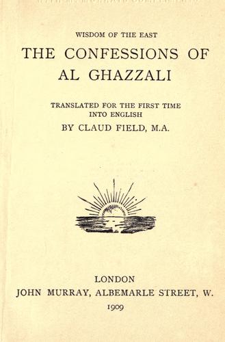The confessions of al Ghazzali