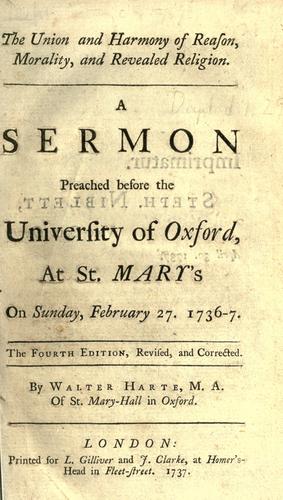The union and harmony of reason, morality, and revealed religion