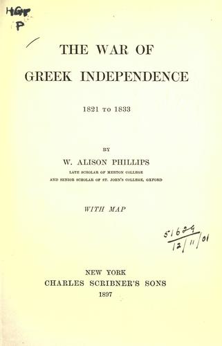 The war of Greek independence, 1821-1833