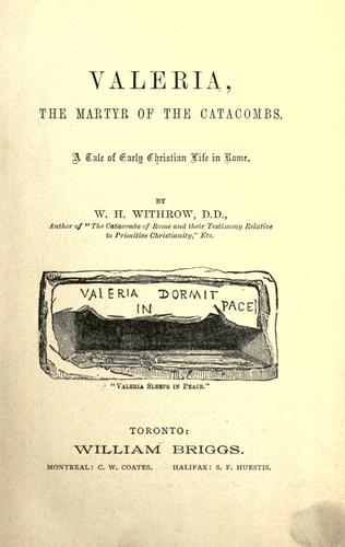 Valeria, the martyr of the catacombs
