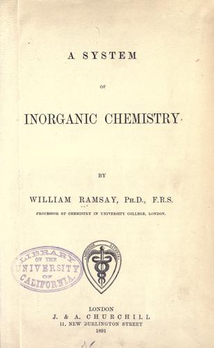 A system of inorganic chemistry