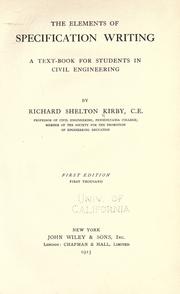 The elements of specification writing