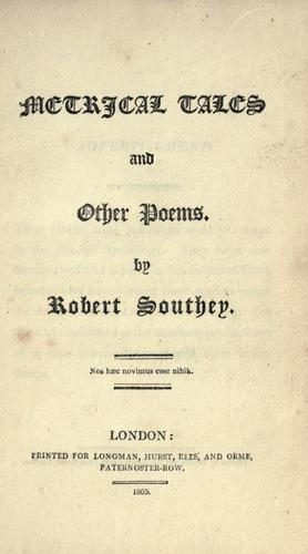 Metrical tales, and other poems
