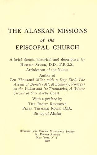The Alaskan missions of the Episcopal Church