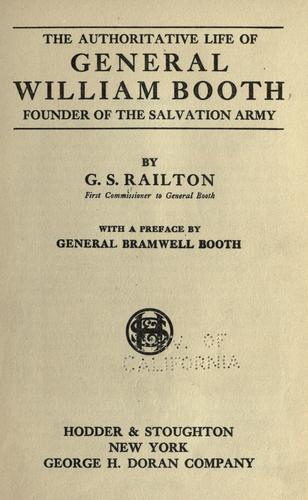 The authoritative life of General William Booth
