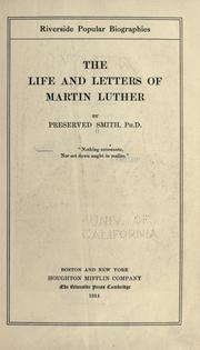 The life and letters of Martin Luther
