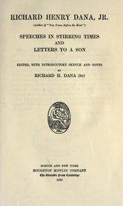 Speeches in stirring times and letters to a son