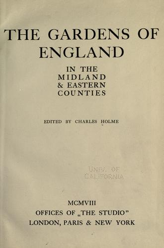 The gardens of England in the midland & eastern counties