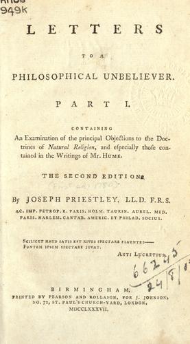 Letters to a philosophical unbeliever