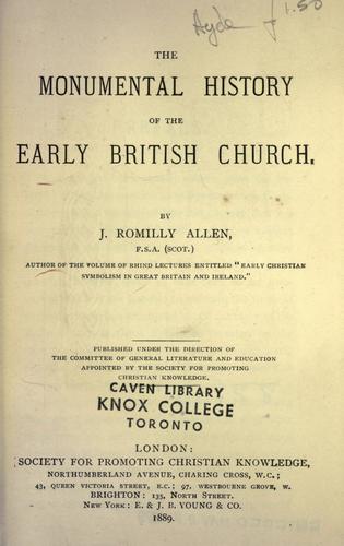 The monumental history of the early British Church