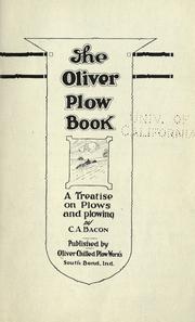 The Oliver plow book