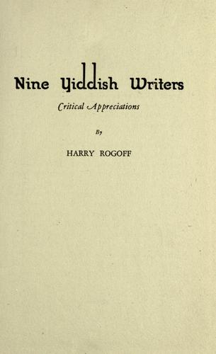Nine Yiddish writers