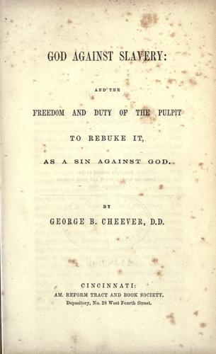 God against slavery